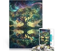 Puzzles de 1000 pièces pour Adultes Arbre sous Le Ciel étoilé Convient aux Personnes âgées de 14 Ans et Plus Jouets Cadeaux pour la Famille en Cadeau pour Toute la Famille et Les Amis。