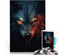 Puzzles de 1000 pièces pour Adultes “ Art du Loup” Fait de Papier，pour Les 14 Ans et Plus Cadeaux de décoration pour la Maison Cadeau pour Les Anniversaires。Taille：26x38cm/10.24x14.96pouce