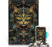 Puzzles de 1000 pièces pour Adultes Art Kintsugi du Chat Noir Jouet éducatif d'apprentissage Bon Cadeau 75x50cm