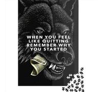 Puzzles de 1000 pièces pour Adultes Art Wolf Creative Square Jigsaw Puzzles for Adults, Paper Puzzles Interior Jigsaw Puzzles 38x26cm/1000pcs