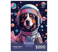 Puzzles De 1000 Pièces pour Adultes Astronaut Dog 8 Puzzle Adulte Jeux Relaxants Défi Difficile Aide À Exercer Le Cerveau 52x38cm/1000pcs