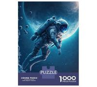 Puzzles De 1000 Pièces pour Adultes Astronaut in The Ocean Puzzles pour Adultes Jeu De Réflexion Améliorez Votre Mémoire Activités Amusantes À La Maison 52x38cm/1000pcs