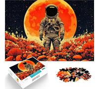 Puzzles de 1000 pièces pour Adultes Astronaute dans Un Champ de Champignons Impossible est idéal comme Cadeau pour Toute la Famille 38x26cm