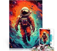 Puzzles de 1000 pièces pour Adultes Astronaute psychédélique Jouets de Divertissement Familial Décoration Parfaite 38x26cm