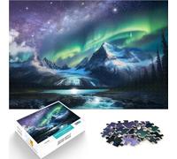 Puzzles de 1000 pièces pour Adultes Aurore boréale Jeux éducatifs Décoration d'intérieur Cadeau d'anniversaire, Cadeaux, décoration Murale 75x50cm