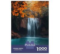 Puzzles De 1000 Pièces pour Adultes Autumn Waterfall Serenity Puzzle Jeux De Famille Difficile Difficile Cadeaux Uniques pour Anniversaire Et Noël 38x26cm/1000pcs