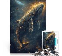 Puzzles de 1000 pièces pour Adultes Baleine de l'espace Séjour Anti-Stress pour Tuer Le Temps Super Cadeau 52x38cm