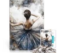 Puzzles de 1000 pièces pour Adultes Ballerine à l'aquarelle Défi Difficile pour soulager Le Stress Bon Cadeau 52x38cm