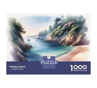 Puzzles De 1000 Pièces pour Adultes Beach Scene Painting Puzzle pour Adultes Jeu Pratique, Analyse Et Logique Jeu Stimulant Cadeaux 52x38cm/1000pcs