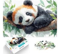 Puzzles de 1000 pièces pour Adultes Bébé Panda endormi Jouets de Jeu pour Cadeau Familial Cadeaux d'anniversaire 38x26cm