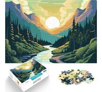 Puzzles de 1000 pièces pour Adultes Belle Vallée Montagne Jouet éducatif d'apprentissage Car C'est Un pour Toute la Famille 38x52cm