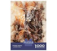 Puzzles De 1000 Pièces pour Adultes Bison Splatter Puzzles pour Adultes Jeux Relaxants Une Œuvre d'art Difficile Et Stimulant 70x50cm/1000pcs