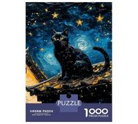 Puzzles De 1000 Pièces pour Adultes Black Cats are Outcasts Puzzles pour Adolescents Jeu Familial Améliore La Mémoire Difficile Et Stimulant 38x26cm/1000pcs