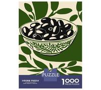 Puzzles De 1000 Pièces pour Adultes Black Olives in Bowl Puzzle pour Adolescents - Cadeau d'anniversaire - Difficile Et Stimulant - Cadeaux Uniques pour Un Anniversaire Ou Noël 52x38cm/1000pcs
