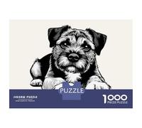 Puzzles De 1000 Pièces pour Adultes Border Terrier Puzzles pour Adultes Activités Familiales Défi À Réaliser Apprentissage Jouets Éducatifs 52x38cm/1000pcs