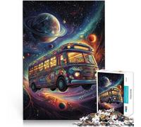 Puzzles de 1000 pièces pour Adultes Bus Spatial psychédélique Jeux éducatifs Décoration d'intérieur Jeu de défi Unique 38x26cm