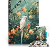 Puzzles de 1000 pièces pour Adultes Cacatoès Blanc dans Un Paradis Tropical défi éducatif Améliorer la mémoire 38x26cm