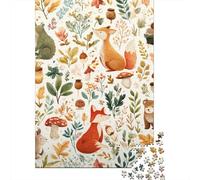 Puzzles De 1000 Pièces pour Adultes, Cadeaux Autumn Forest Animals Pattern-4 Casse-têtes pour Adultes, Jeu De Réflexion, Analyse Et Logique, Cadeau d'anniversaire, Cadeaux, 70x50cm/1000pcs
