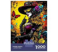 Puzzles De 1000 Pièces pour Adultes - Cadeaux Baroque Gothic Elegance - Mysterious Victorian Lady in Ornate Fashion Puzzle - Jeux Amusants - Découpe De Précision - Cadeaux pour Les Amis Et La Famille