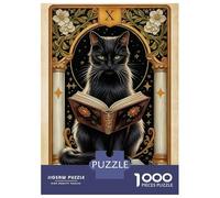 Puzzles De 1000 Pièces pour Adultes - Cadeaux Cat Tarot Card The Reader Puzzle - Jeux Amusants pour Toute La Famille - Cadeaux pour Les Amis Et La Famille 38x26cm/1000pcs