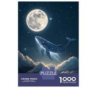 Puzzles De 1000 Pièces pour Adultes - Cadeaux Celestial Whale in Starry Night Sky Puzzle - Jeux Amusants pour Toute La Famille - Cadeaux pour Les Amis Et La Famille 52x38cm/1000pcs
