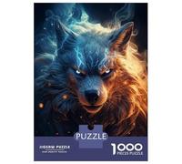 Puzzles De 1000 Pièces pour Adultes - Cadeaux Cosmic Celestial Wolf Puzzle - Jeux Amusants - Découpe De Précision - Cadeaux pour Les Amis Et La Famille 38x26cm/1000pcs