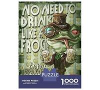 Puzzles De 1000 Pièces pour Adultes - Cadeaux Craft Beer Frog Puzzles pour Adultes - Jouets À Monter Soi-même - Décoration Intérieure - Cadeaux pour Amis Et Famille 38x26cm/1000pcs