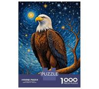 Puzzles De 1000 Pièces pour Adultes - Cadeaux Eagle Starry Night Puzzle - Jeux Amusants pour Toute La Famille - Cadeaux pour Les Amis Et La Famille 52x38cm/1000pcs