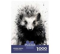 Puzzles De 1000 Pièces pour Adultes - Cadeaux Echidna Beauty Black Ink Puzzle - Jeux Amusants - Découpe De Précision - Cadeaux pour Les Amis Et La Famille 70x50cm/1000pcs