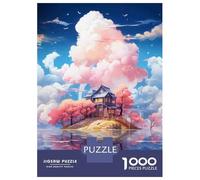 Puzzles De 1000 Pièces pour Adultes, Cadeaux Fantasy Cloud House Reflection Casse-têtes pour Adultes, Jeu De Réflexion, Analyse Et Logique, Cadeau d'anniversaire, Cadeaux, 70x50cm/1000pcs