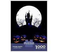 Puzzles De 1000 Pièces pour Adultes - Cadeaux Halloween Castle & Pumpkins Puzzle - Jeux Amusants pour Toute La Famille - Cadeaux pour Les Amis Et La Famille 70x50cm/1000pcs