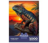 Puzzles De 1000 Pièces pour Adultes, Cadeaux Iguana in Sunset Puzzle Adulte, Jeux De Détente, Analyse Et Logique, Cadeau d'anniversaire, Cadeaux, 38x26cm/1000pcs