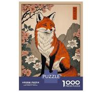 Puzzles De 1000 Pièces pour Adultes - Cadeaux Japanese Art Kitsune Puzzle - Jeux Amusants - Découpe De Précision - Cadeaux pour Les Amis Et La Famille 52x38cm/1000pcs