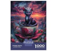 Puzzles De 1000 Pièces pour Adultes - Cadeaux Monochrome Anime Character with Torii Gates Puzzles pour Adultes - Jeux Familiaux - Assemblage De Motifs - Défi Éducatif 38x26cm/1000pcs