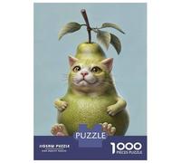 Puzzles De 1000 Pièces pour Adultes - Cadeaux Pear Cat Funny Puzzle - Jeux Amusants pour Toute La Famille - Cadeaux pour Les Amis Et La Famille 52x38cm/1000pcs