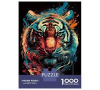 Puzzles De 1000 Pièces pour Adultes, Cadeaux Tiger Face Casse-têtes pour Adultes, Jeu De Réflexion, Analyse Et Logique, Cadeau d'anniversaire, Cadeaux, 70x50cm/1000pcs