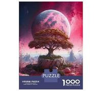 Puzzles De 1000 Pièces pour Adultes - Cadeaux Tree on The Pink Planet Puzzle - Jeux Amusants pour Toute La Famille - Cadeaux pour Les Amis Et La Famille 70x50cm/1000pcs