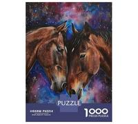 Puzzles De 1000 Pièces pour Adultes, Cadeaux Two Horses in Love Casse-têtes pour Adultes, Jeu De Réflexion, Analyse Et Logique, Cadeau d'anniversaire, Cadeaux, 52x38cm/1000pcs