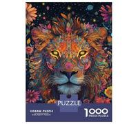 Puzzles De 1000 Pièces pour Adultes - Cadeaux Vibrant Lion Artistry -1 Puzzle - Jeux Amusants - Découpe De Précision - Cadeaux pour Les Amis Et La Famille 70x50cm/1000pcs