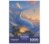 Puzzles De 1000 Pièces Pour Adultes, Cadeaux Whale in The Sky with Islands Guarding Glowing Nest Eggs Puzzle Adulte, Jeux De Détente, Analyse Et Logique, Cadeau D'anniversaire, Cadeaux, 38x26cm/1000pc