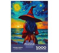 Puzzles De 1000 Pièces pour Adultes - Cadeaux Witch at The Beach Puzzle - Jeux Amusants - Découpe De Précision - Cadeaux pour Les Amis Et La Famille 52x38cm/1000pcs
