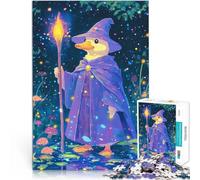Puzzles de 1000 pièces pour Adultes Canard Sorcier dans la forêt enchantée Jouets éducatifs Cadeau d'œuvre d'art 38x26cm