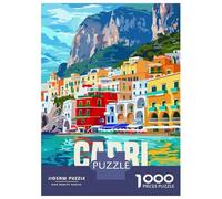 Puzzles De 1000 Pièces pour Adultes Capri Island Italy Puzzles pour Adolescents Activités Familiales Défi Éducatif Jeu Stimulant Et Divertissement en Famille 38x26cm/1000pcs