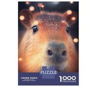 Puzzles De 1000 Pièces pour Adultes Capybara Lighting Puzzles pour Adultes - Jeu De Réflexion, Analyse Et Logique pour Les Amateurs De Jeux 52x38cm/1000pcs