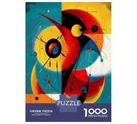 Puzzles De 1000 Pièces Pour Adultes Celestial Mechanics - Modern Cosmic Geometry in Cyan, Gold, And Vermillion Puzzle Anti-stress, Jouet De Décoration Intérieure, Difficile Et Stimulant 52x38cm/1000pc