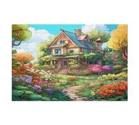 Puzzles De 1000 Pièces pour Adultes, Chalet de Village de Montagne, Puzzles Créatifs pour Adultes Et Enfants, Jeu Éduchatif pour Enfant Adulte (75×50cm)