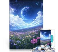 Puzzles de 1000 pièces pour Adultes Champ de Fleurs de rêve Entraînez Votre Cerveau et Vos Mains décoration Murale 38x26cm