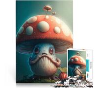 Puzzles de 1000 pièces pour Adultes Champignons Magiques Jeu Familial Anti-Stress Défi Difficile Œuvre d'art 75x50cm