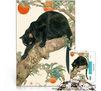 Puzzles de 1000 pièces pour Adultes Chat Noir dans Un Arbre Réduction du Stress intéressante Une œuvre d'art 50x70cm