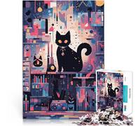 Puzzles de 1000 pièces pour Adultes Chats Abstract Studio Réduction du Stress intéressante Cadeaux du Père Noël Secret 38x26cm